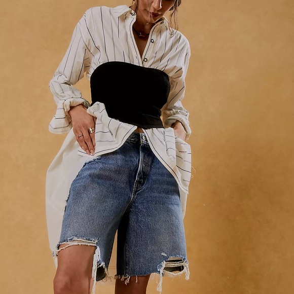 New Levi's 90's 501 Shorts Jean Denim Cutoff - Picture 3 of 11